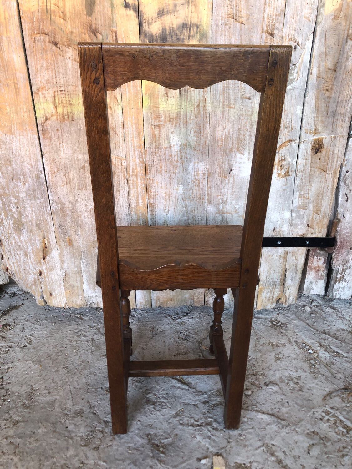 Chaise lorraine bois chene vintage