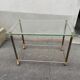 Brass and glass coffee table