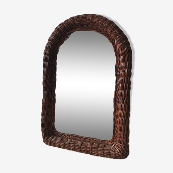 Miroir en osier vintage 39x58cm