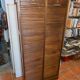 Antique double curtain oak cabinet