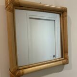 70s rattan mirror
