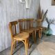 Set of 4 mismatched bistro chairs