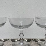 8 antique blown glass cocktail glasses