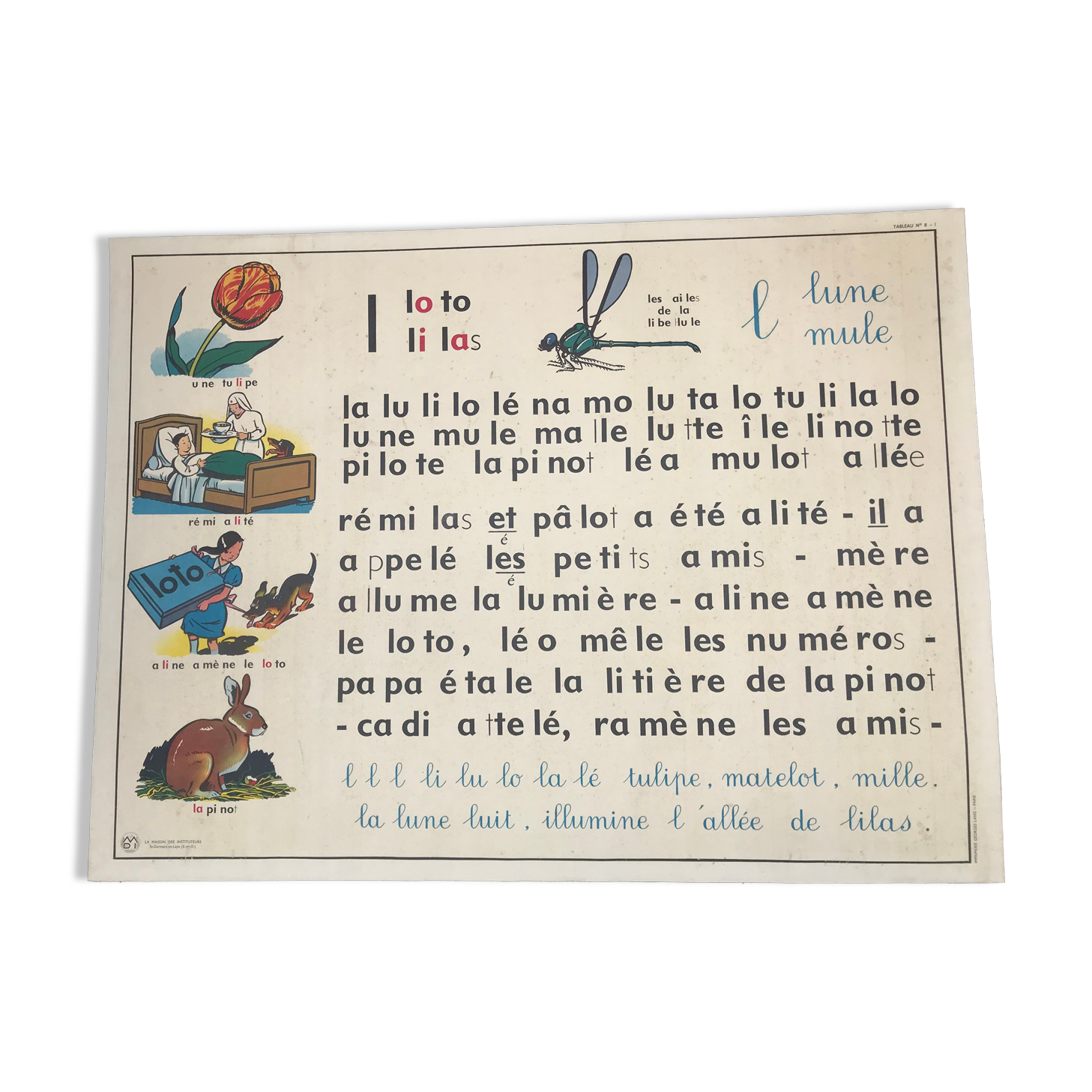 Vintage school poster