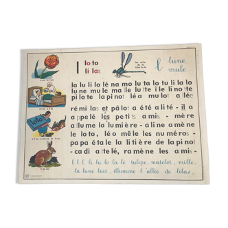 Vintage school poster