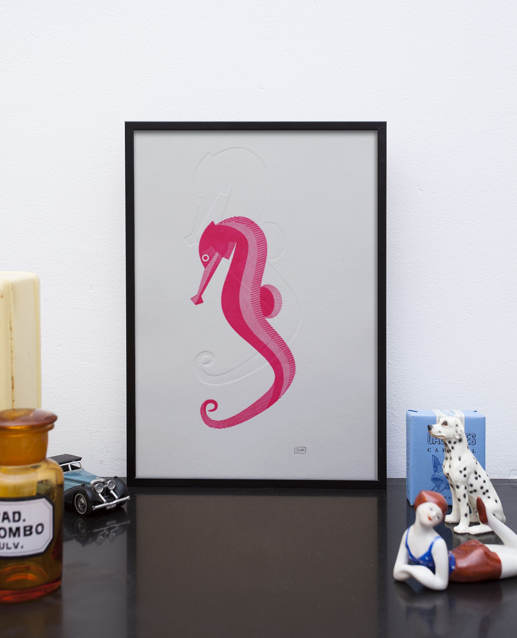 Press engraving duo duo fushia- embossing