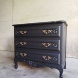 Vintage black chest of drawers
