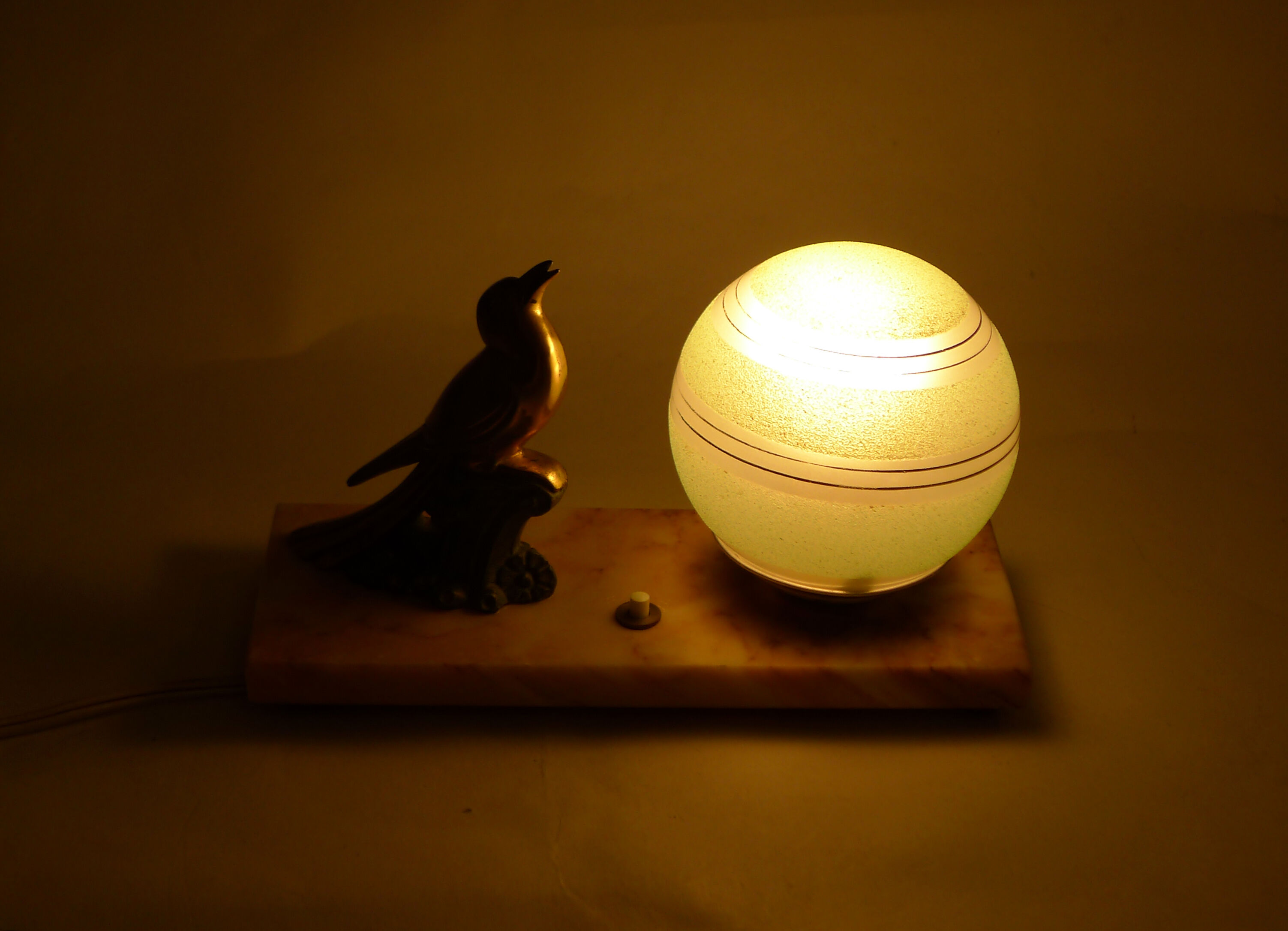 Art Deco night light lamp