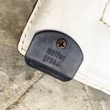 White leather armchair, Tito Agnoli for Matteo Grassi, Italy, 1970-80s