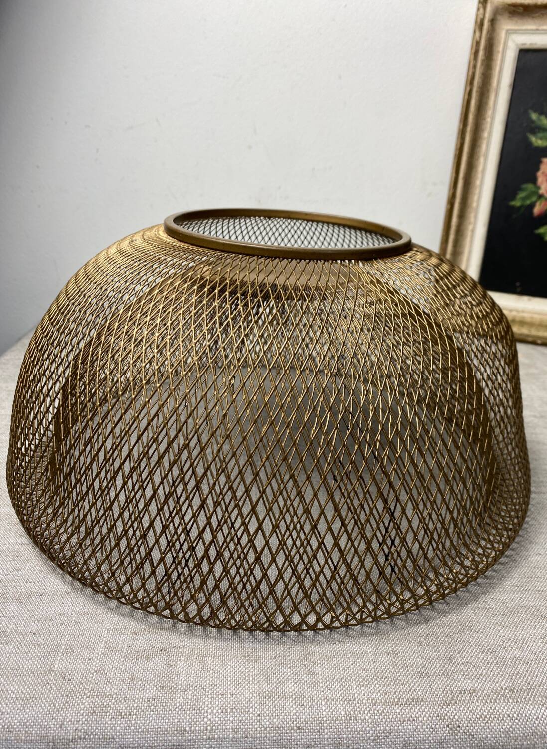 Gold metal basket