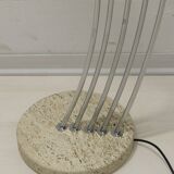 Midcentury Italian Arched Floor Lamp 5 Lights Chrome Metal and Lucite, 1960