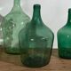 Antique green colored demiurge boxes (c.1920). Set of 3 pieces