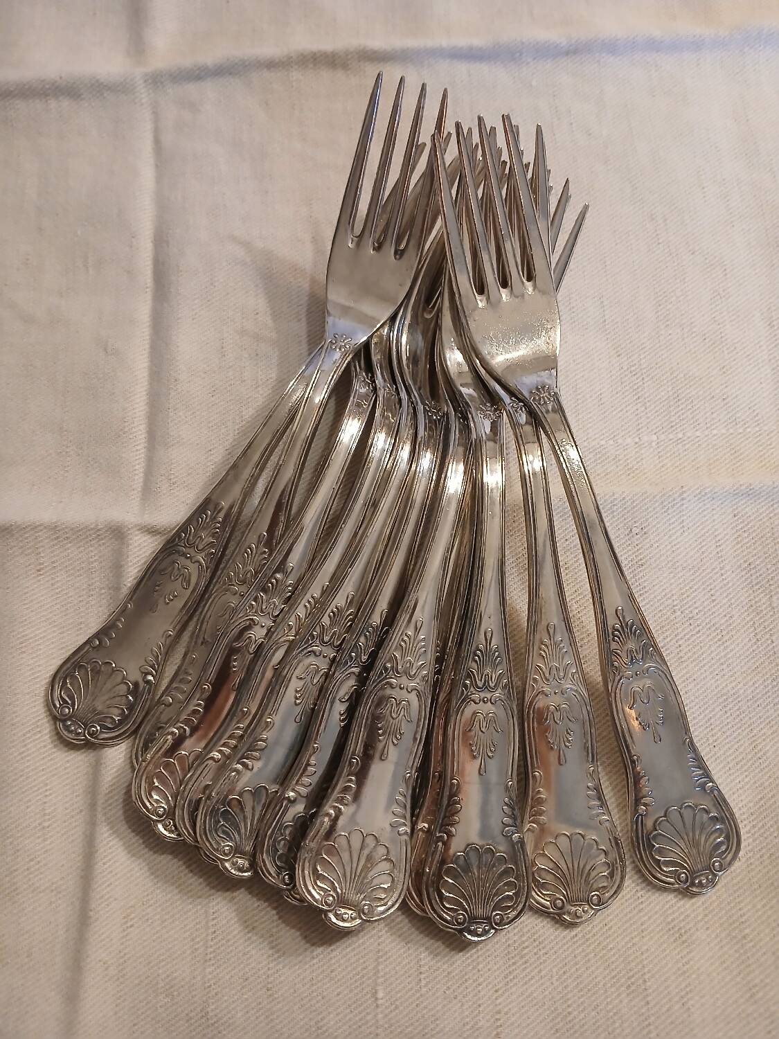 Antique flatware set for 51 place settings