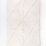 Beni Ouarain Moroccan Berber carpet plain with engraved diamonds 2.50x1.50m