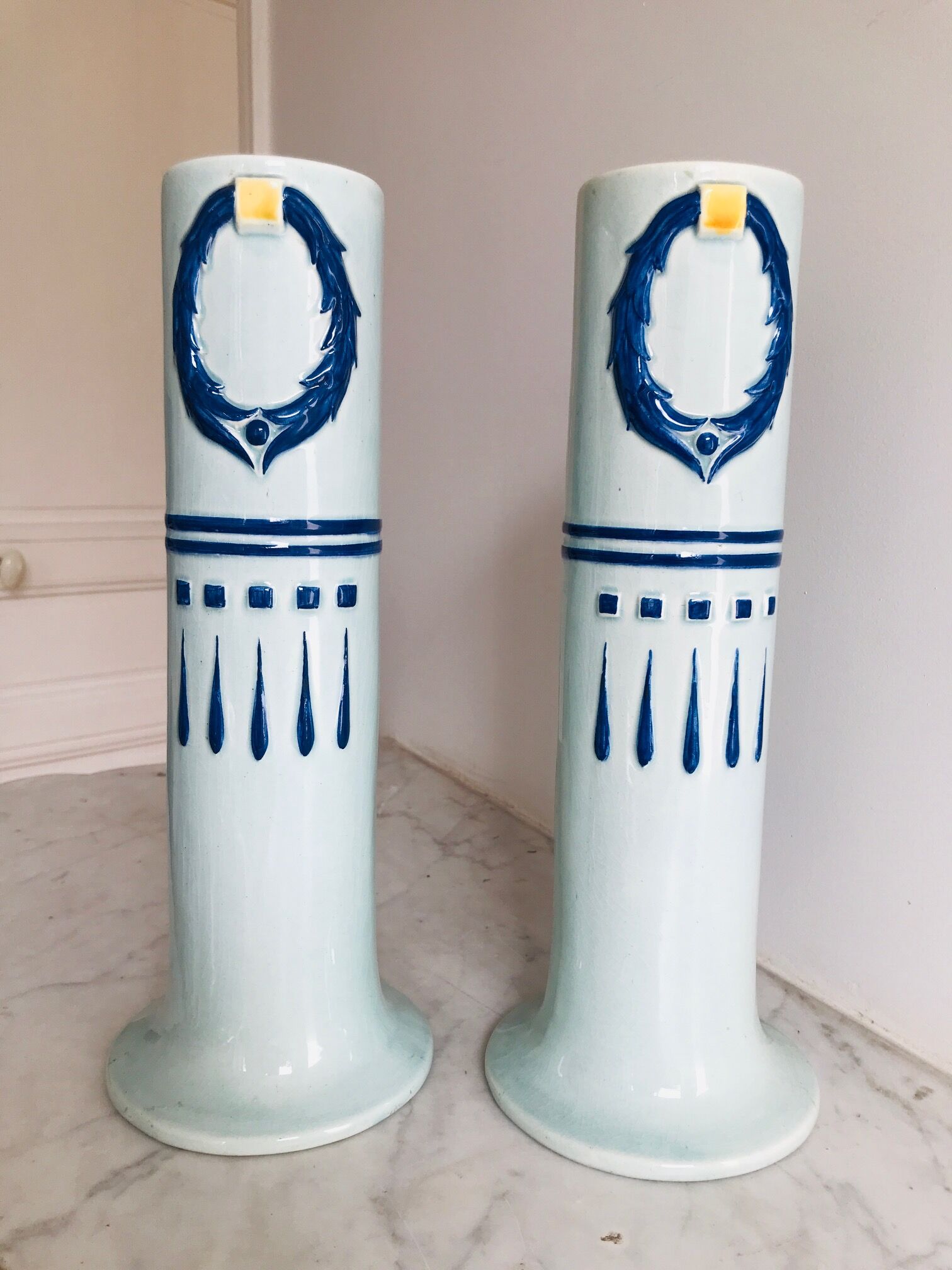 Pair of ceramic vases, 50s