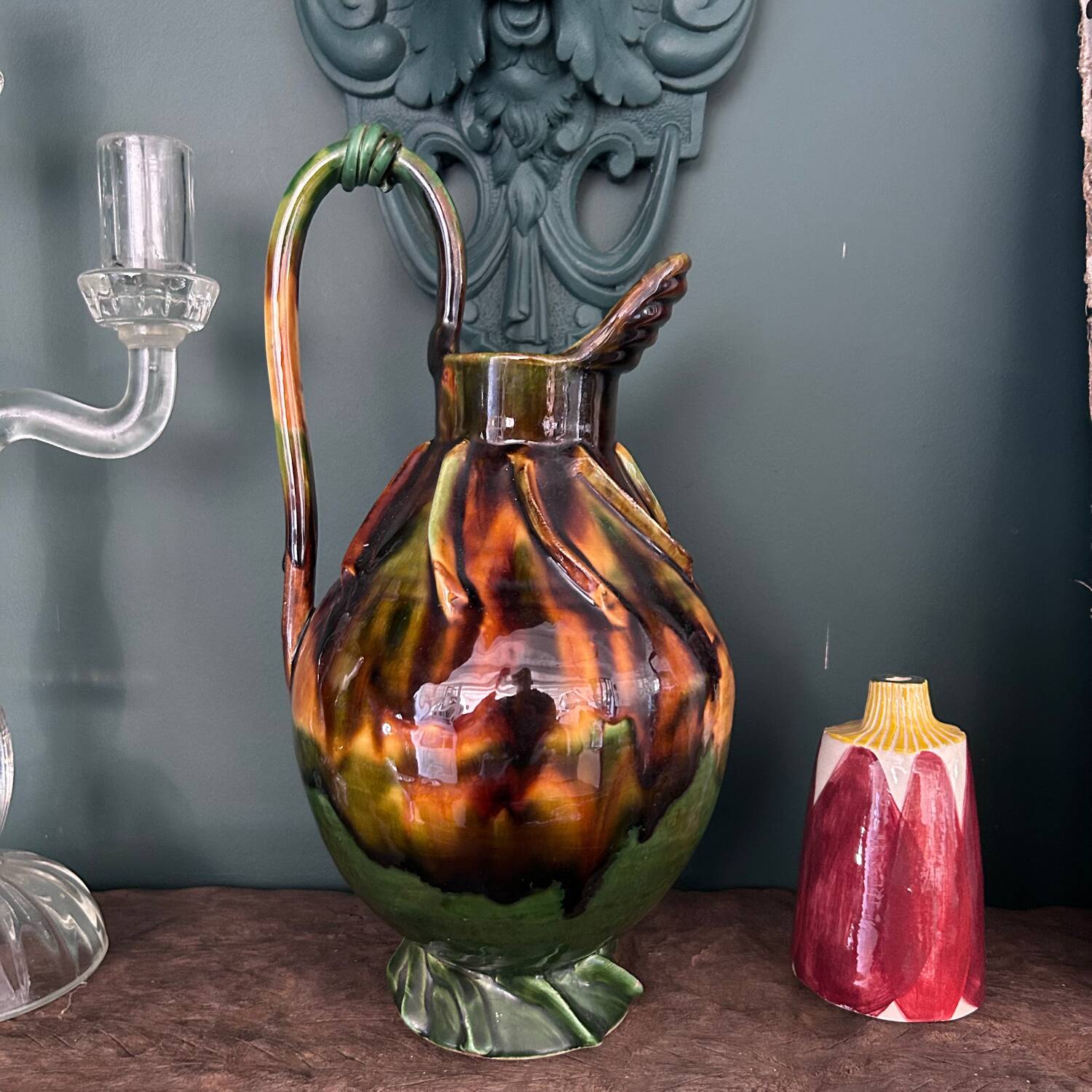 Large Provençal jug signed AC