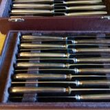 Box 24 silver metal knives, Ravinet Denfert