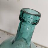 Blue-green demijohn carboy, vintage French, Viresa