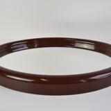 Vintage Oval Wall Mirror, Czechoslovakia, 1970's.