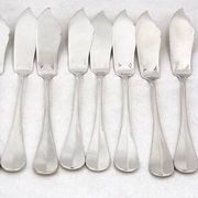 Christofle Fidélio 10 fish cutlery + serving cutlery 22 pieces silver-plated metal