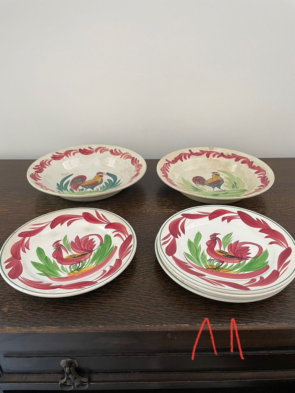 Lot porcelain tableware digouin sarreguemines