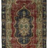 One-of-a-kind turkish handwoven vintage rug - rustic vintage charm 260x 156 cm