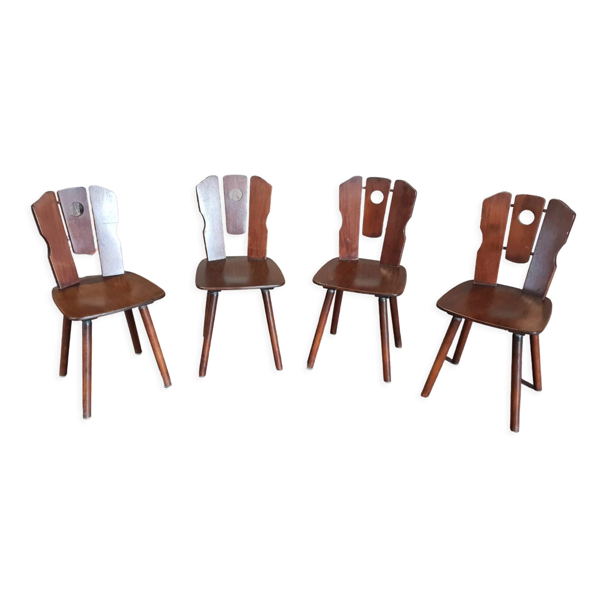 Series of 4 chalet chairs 1970