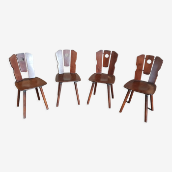 Series of 4 chalet chairs 1970