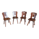 Série de 4 chaises de chalet 1970