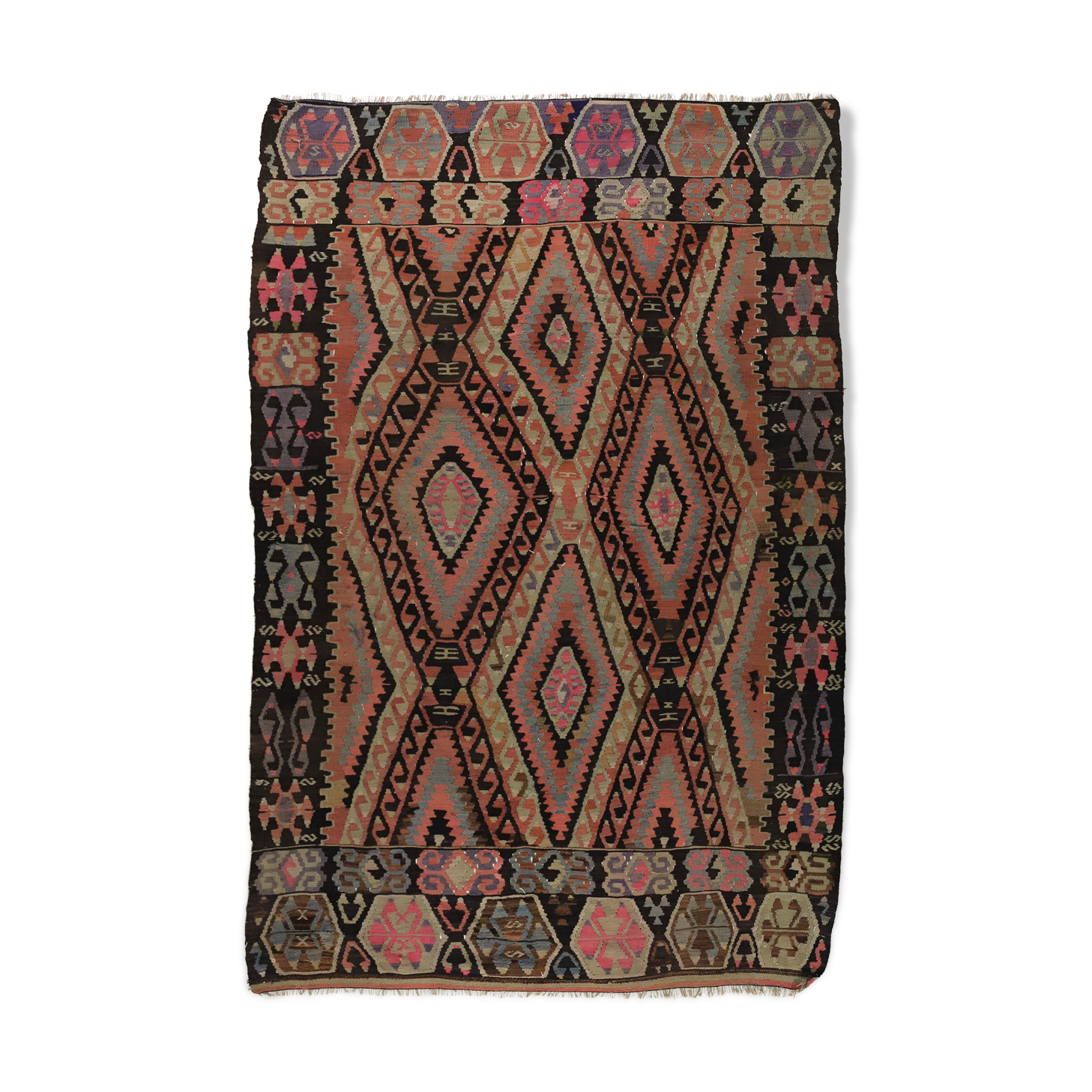 Anatolian handmade kilim rug 270 cm x 173 cm