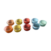 Lot de 9 ramequins vintage en arcopal