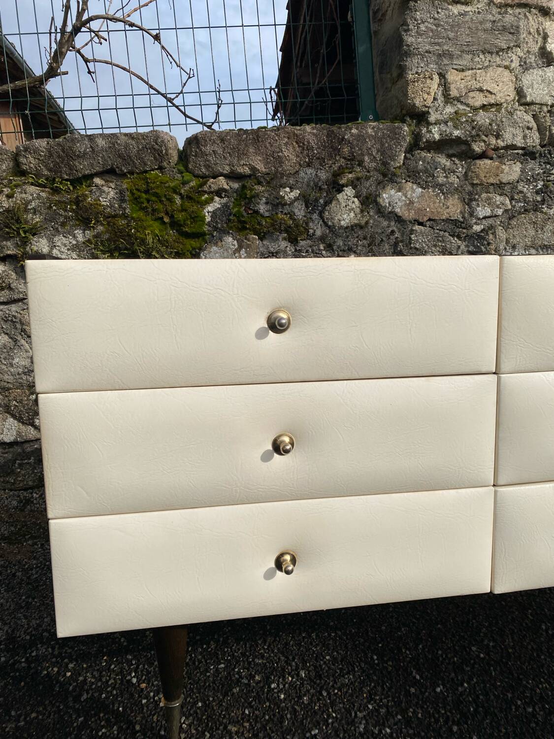 VINTAGE DRESSING TABLE WITH 6 DRAWERS 1960-1970 ROGER LANDAULT