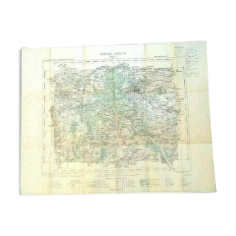 Old map (1901) Nancy (Meurthe-et-Moselle) Engraver Geographer Erhard