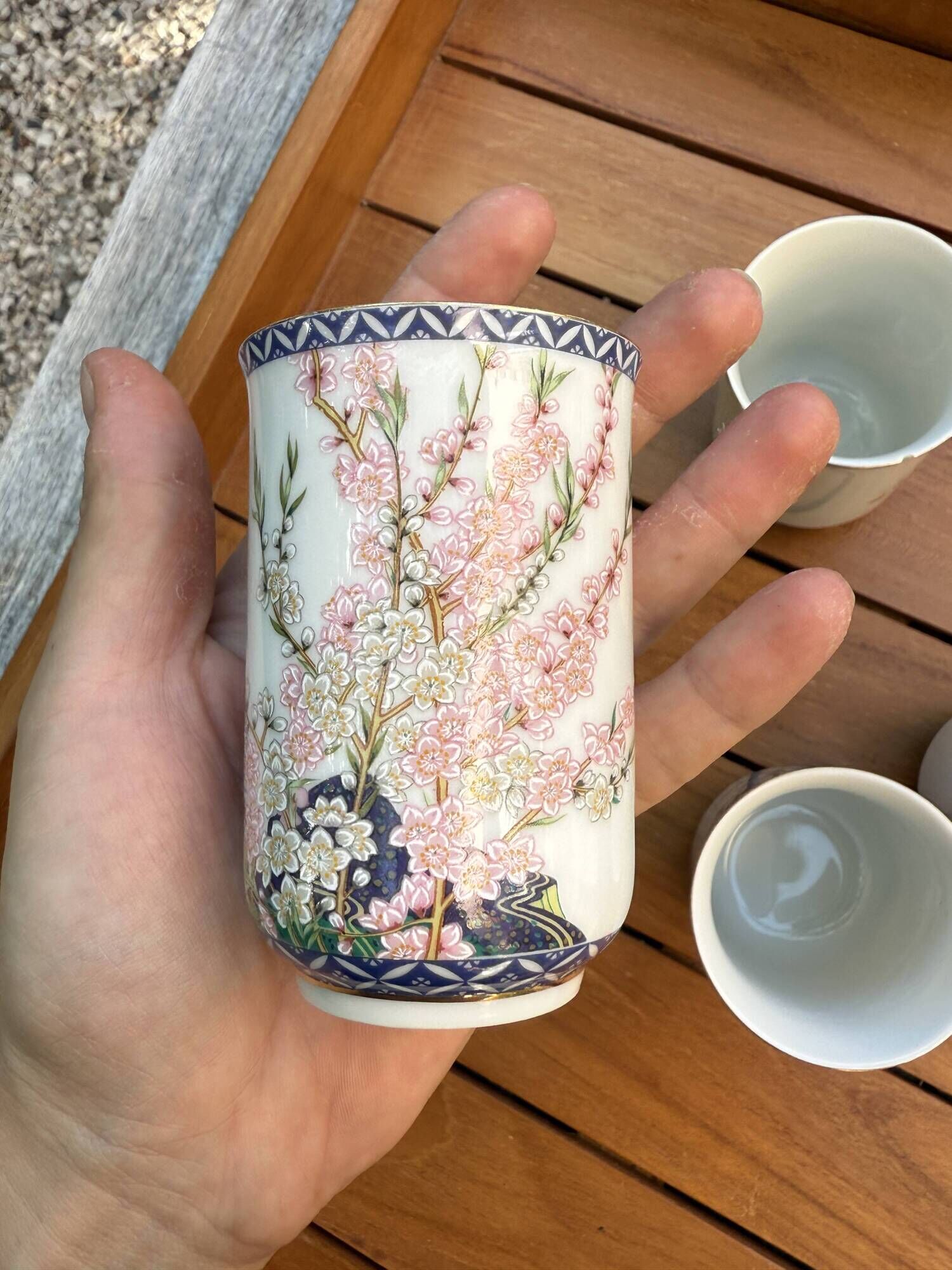 4 tasses japonaises Franklin Porcelain – Édition limitée 1981