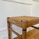 Tabouret paille et bois ancien