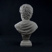 Bust of Marcus Aurelius Caesar as a teenager, in terracotta with a grey patina, 20th century