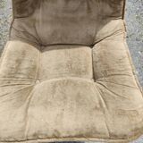 Set of 4 70s velvet bucket chairs