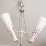 Nickel-plated chandelier Zukov, 1970s