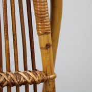 Rare pair of Alan Fuchs for ULUV rattan lounge chairs, Czechoslovakia, 1960s