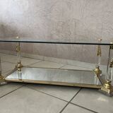 Hollywood Regency Glass Coffee Table