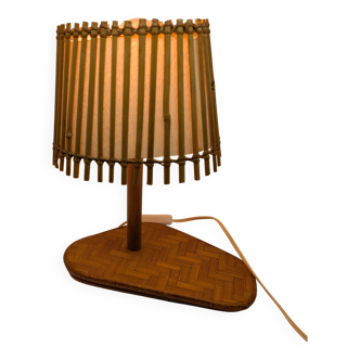 Superbe Lampe rotin vintage