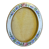 Enamel frame painted rose patterns for family portrait