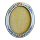 Enamel frame painted rose patterns for family portrait