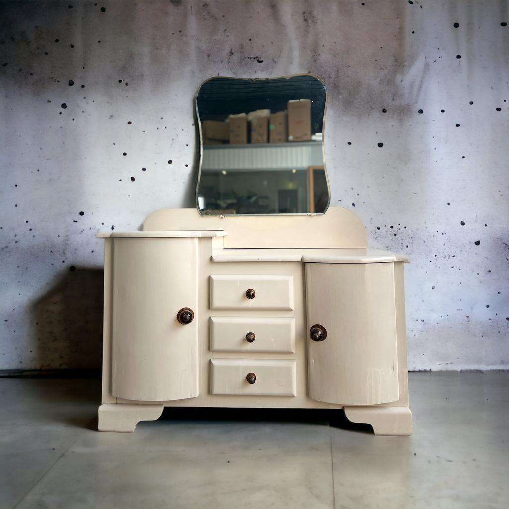 Vintage art deco furniture / make-up table / vanity cabinet