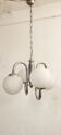 Metal and glass pendant lamp, Italy, 1970s