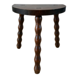 Tripod stool of cowherd in pearl wood 30s