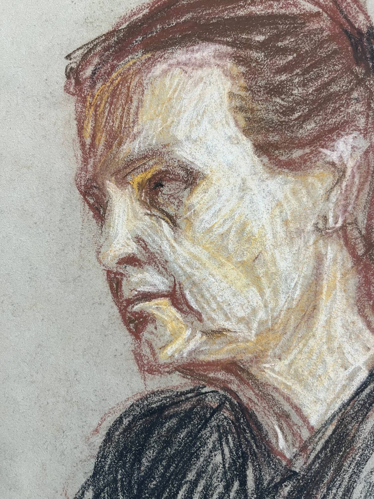 Tableau study Pastel Ed. Pannetier (1884-1965) Portrait