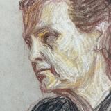 Tableau study Pastel Ed. Pannetier (1884-1965) Portrait