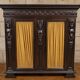 Important carved wooden library in Renaissance style, dating from the 19th century.
