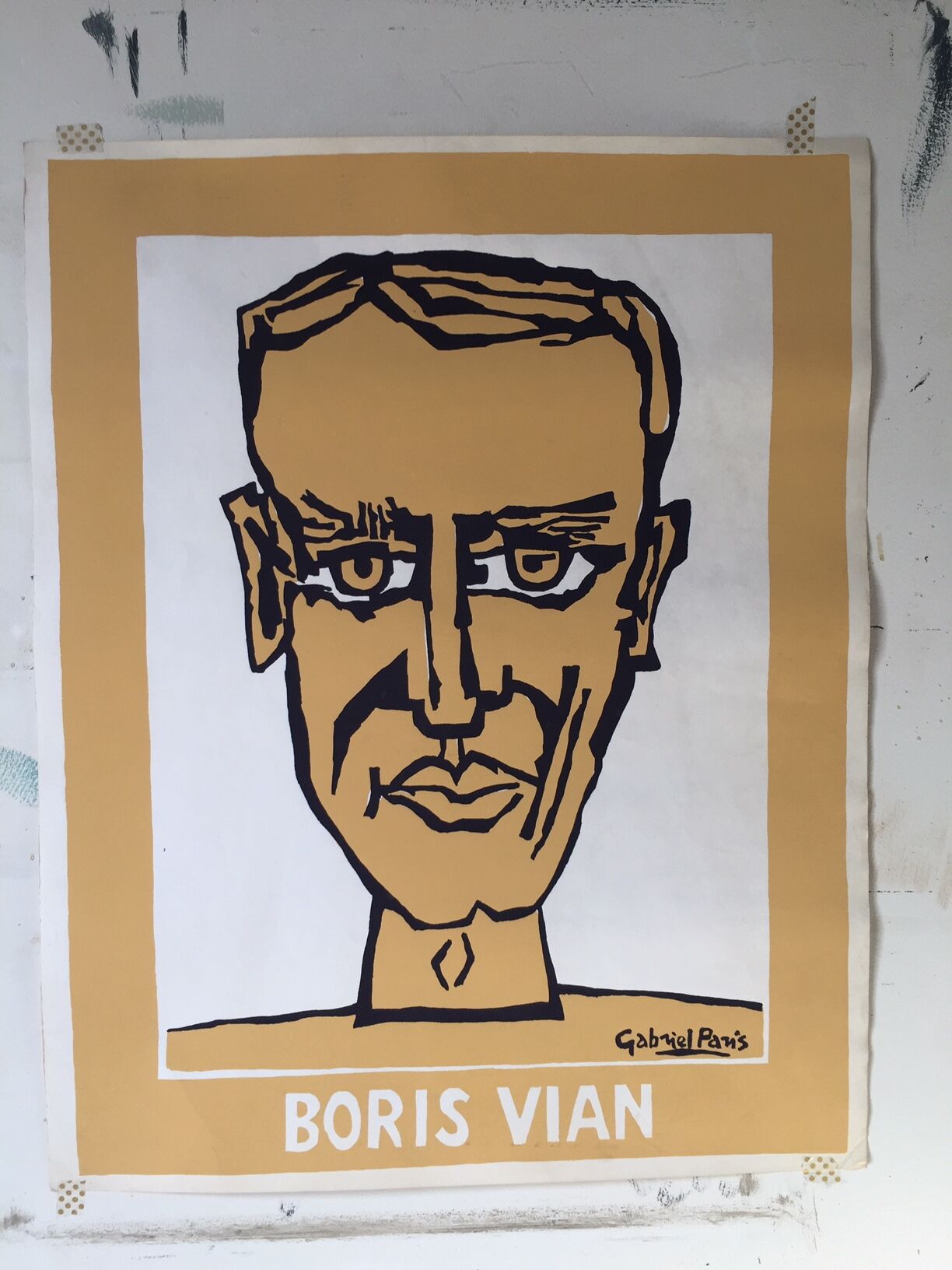Boris Vian screenprint by Gabriel Paris